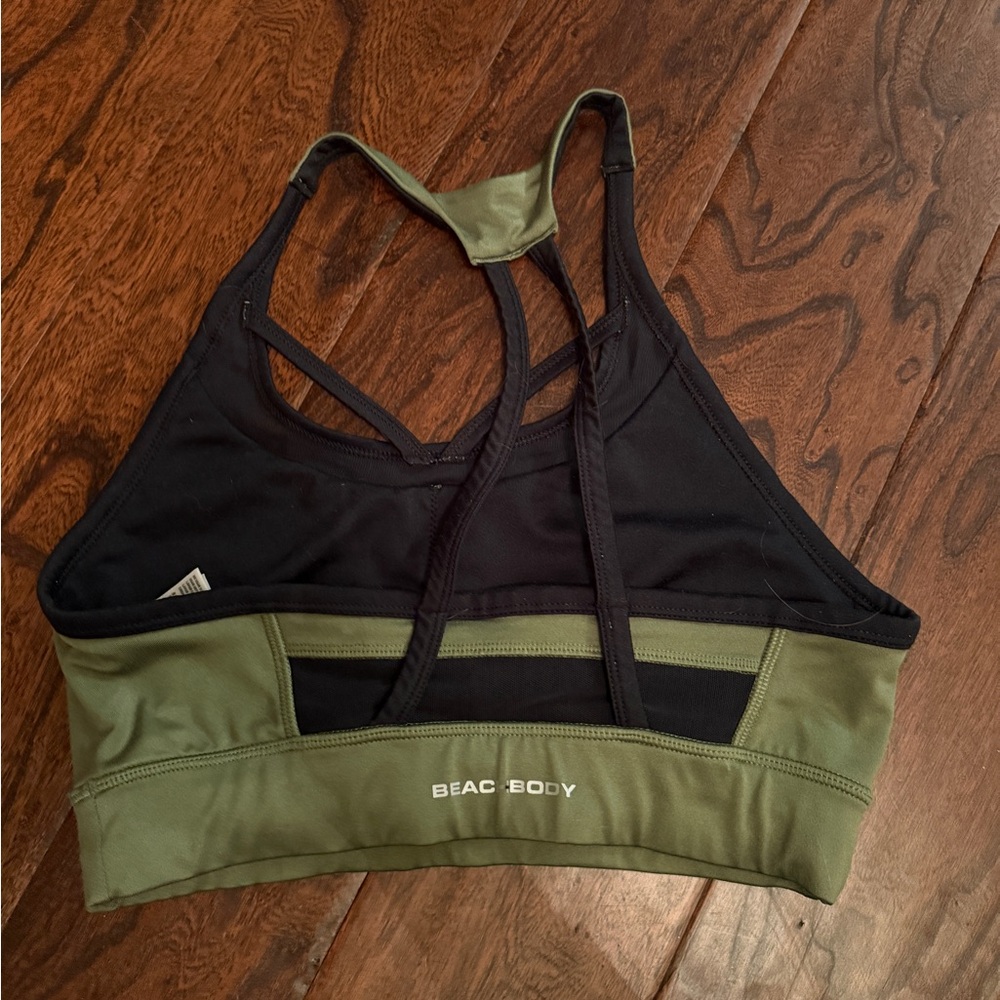 Beachbody Black and Olive Sports Bra